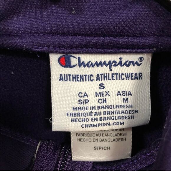 Champion Men's UW Washington Huskies Purple Quarter Zip Pull over Sweatshirt - Picture 3 of 8